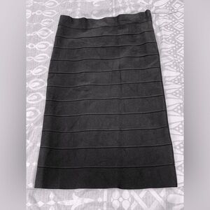 BCBGMAXAZRIA Gray Pencil Women's Skirt